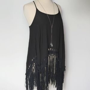Crepe Fringe Tank
